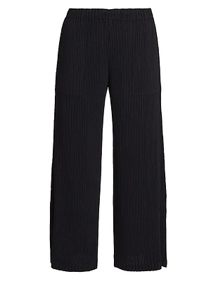Hatching Plissé Pants