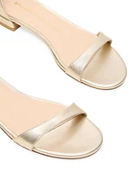 Nudist Metallic Leather Sandals