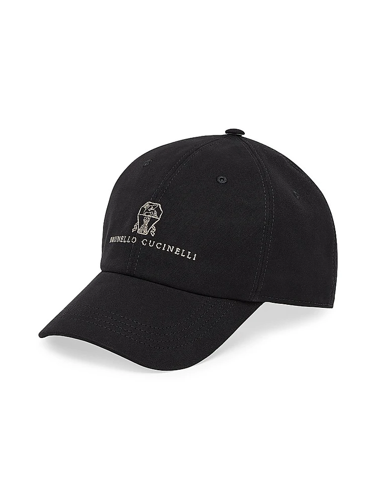 Garment Dyed Twisted Cotton Gabardine Baseball Cap