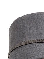 Tropical Luxury Wool Bucket Hat with Shiny Band