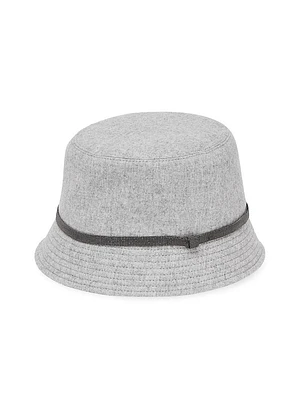 Virgin Wool and Cashmere Flannel Bucket Hat