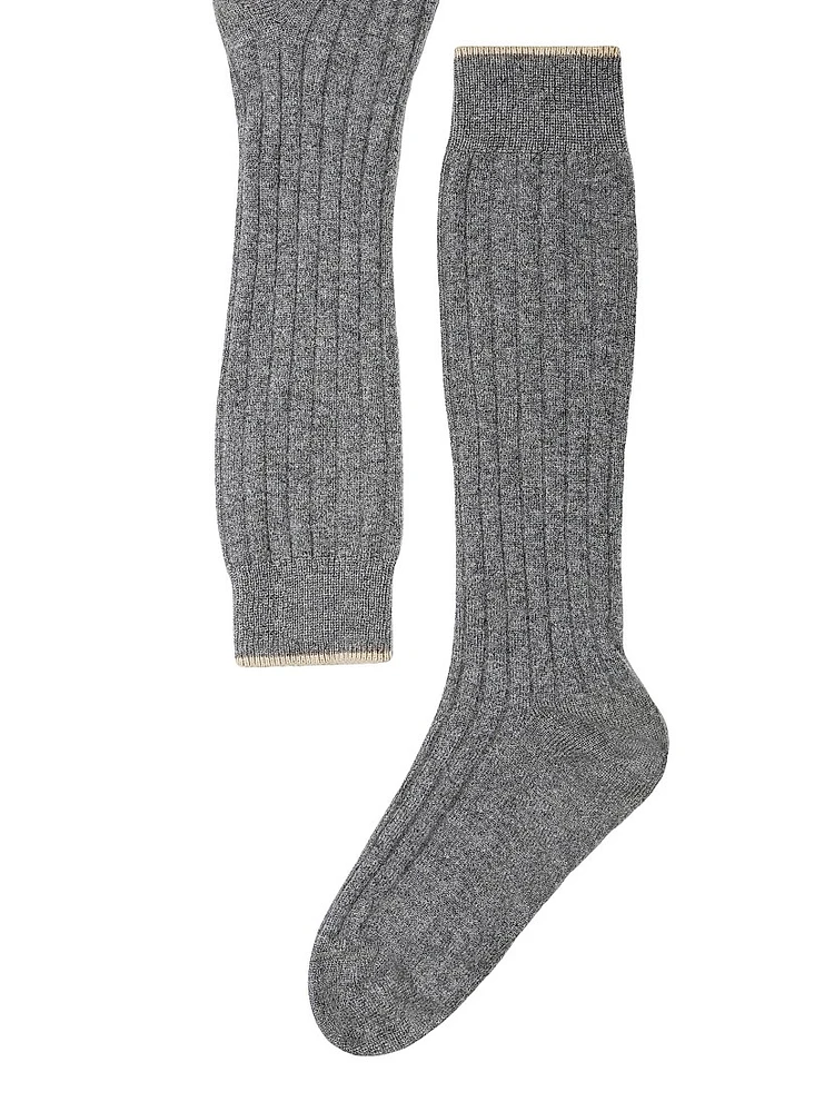 Cashmere Rib Knit Socks