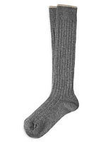 Cashmere Rib Knit Socks