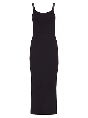 Stretch Cotton Ribbed Jersey Tank Dress