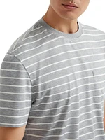 Silk and Cotton Striped Jersey Crewneck T-Shirt