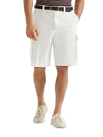 Bermuda Shorts Twisted Cotton Gabardine with Cargo Pockets
