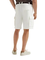 Bermuda Shorts Twisted Cotton Gabardine with Cargo Pockets