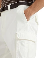 Bermuda Shorts Twisted Cotton Gabardine with Cargo Pockets