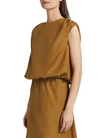Cosma Gathered Sleeveless Top