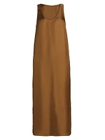 Nada Silk Shift Midi Dress