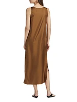 Nada Silk Shift Midi Dress