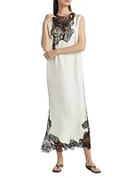 Uma Silk Sleeveless Midi Dress