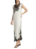 Uma Silk Sleeveless Midi Dress