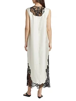 Uma Silk Sleeveless Midi Dress