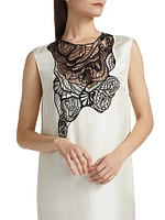 Uma Silk Sleeveless Midi Dress