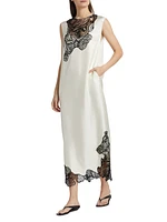 Uma Silk Sleeveless Midi Dress