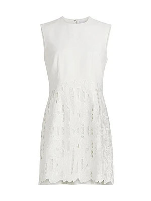 Georgia Lace-Trimmed Sleeveless Minidress