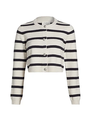 Striped Crop Cardigan
