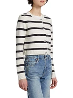 Striped Crop Cardigan