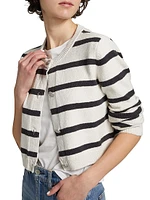 Striped Crop Cardigan