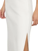 Maeve Linen-Blend Slip Skirt