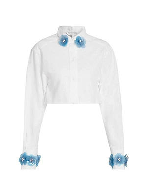 Movement Julia Organza Cotton Cropped Blouse