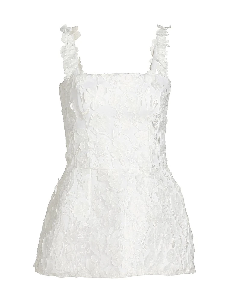 Movement Marie Floral Lace Peplum Top