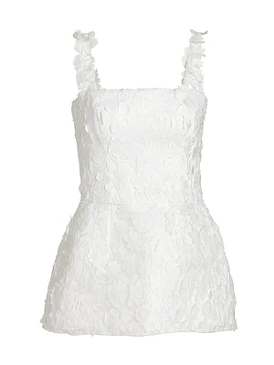 Movement Marie Floral Lace Peplum Top