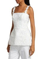 Movement Marie Floral Lace Peplum Top
