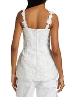 Movement Marie Floral Lace Peplum Top