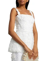 Movement Marie Floral Lace Peplum Top