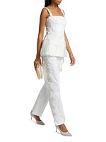 Movement Marie Floral Lace Peplum Top