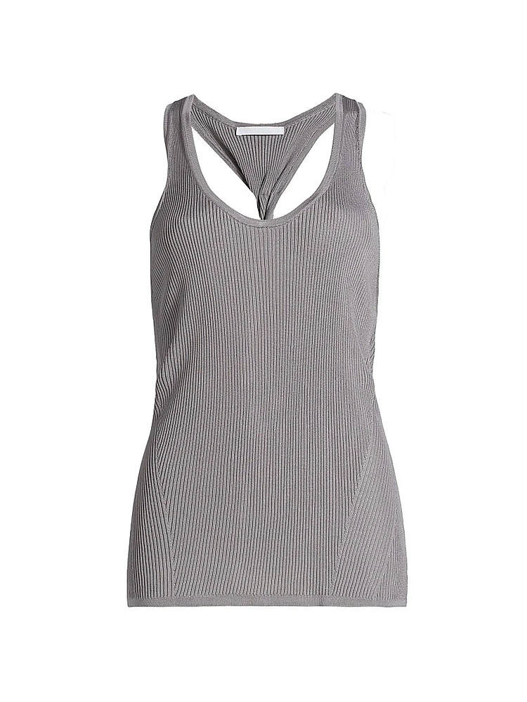 Rib-Knit Twist-Back Tank