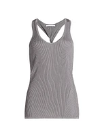 Rib-Knit Twist-Back Tank