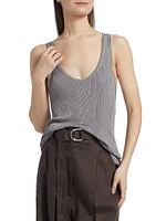 Rib-Knit Twist-Back Tank