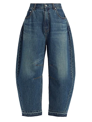 Cocoon Mid-Rise Balloon-Leg Jeans