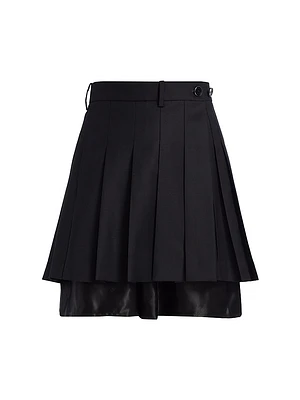 Natura Wool Pleated Skort
