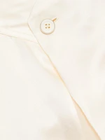 Silk Charmeuse Cowlneck Shirt