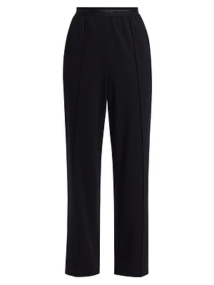 Pintuck Straight-Leg Pants