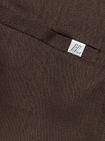 Linen-Blend Pleated Trousers