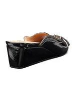 Butterfly Wedge Mule Sandals