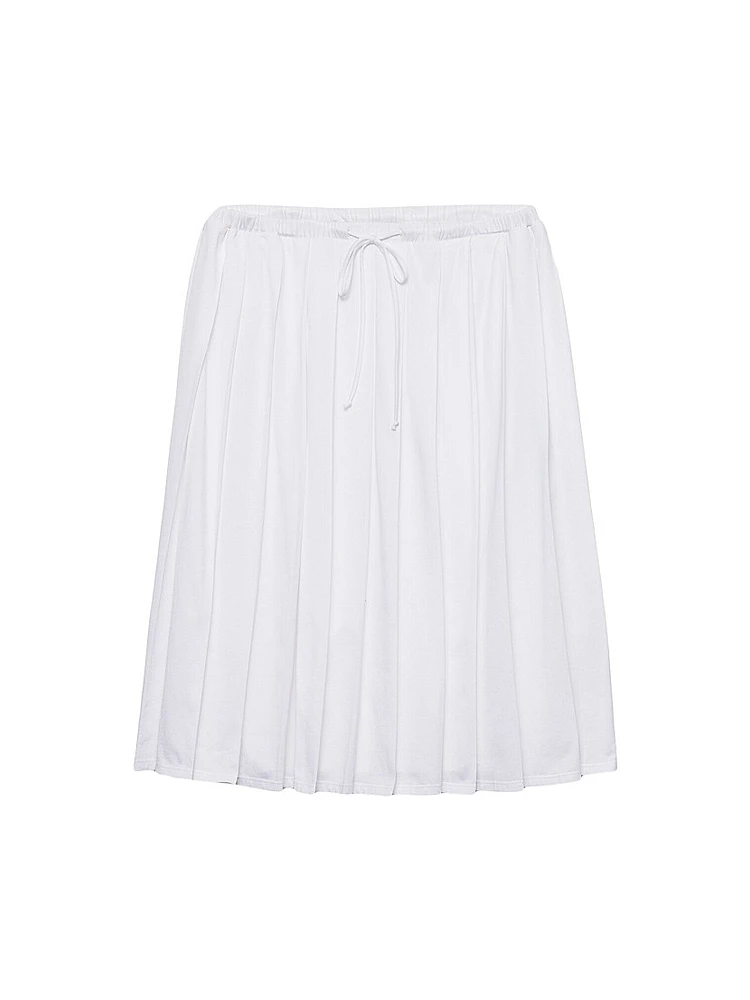 Pleated Jersey Skirt