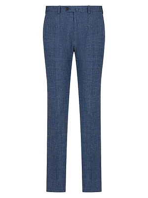Textured Virgin Wool-Blend Pants