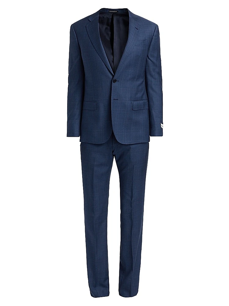 Glen Check Virgin Wool Single-Breasted Suit