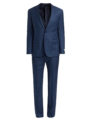 Glen Check Virgin Wool Single-Breasted Suit