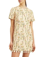 Mini Swing Dress Embroidered