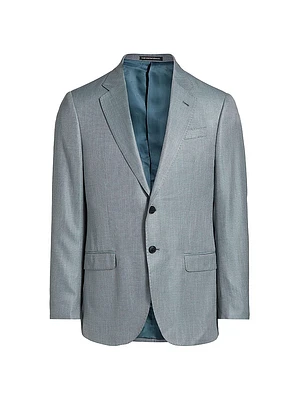 Textured Single-Breasted Jacket