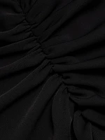 Satin Ruched Gown