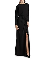 Satin Ruched Gown