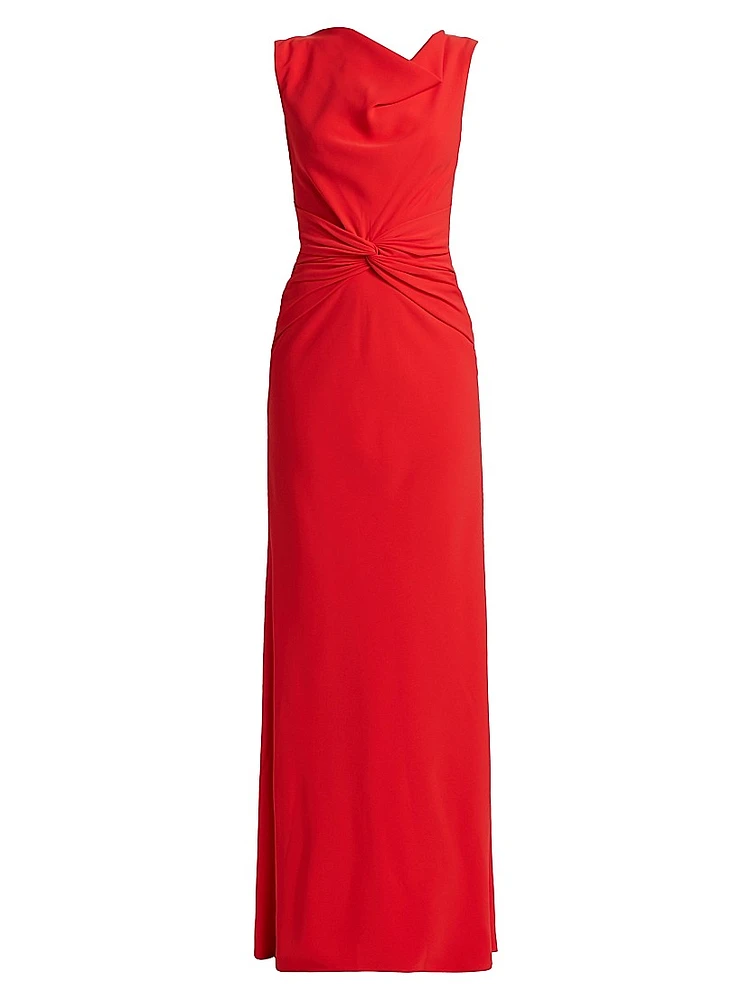 Satin Gathered Gown